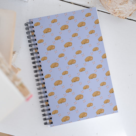 Nature-Inspired Deer and Floral Spiral notebook